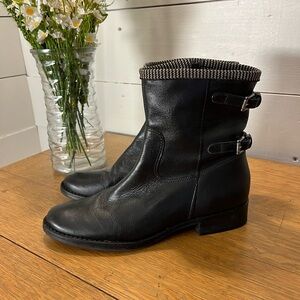 MATISSE BLACK LEATHER ANKLE BOOTS – SIZE 7 (WOMEN)